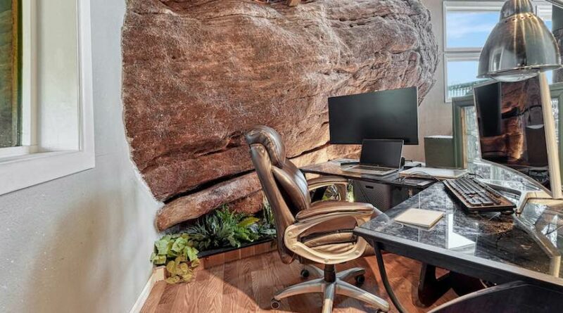 Flintstones-like Home is Built Around 200 Million-Year-old Red Rock in Colorado–And is Now For Sale