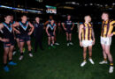 Hinkley’s regret over post-match sprays, but Hawthorn legends slam ‘embarrassing’ behaviour